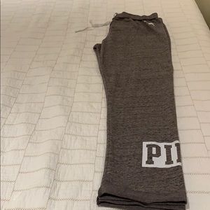 PINK gray sweatpants